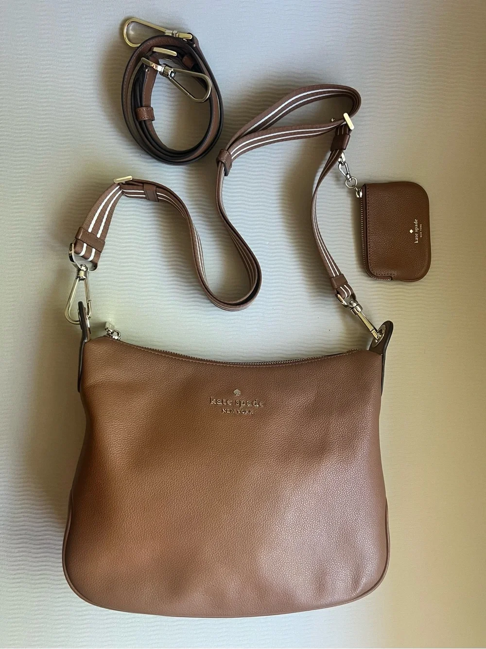 Kate Spade New York Rosie Brown Pebbled Leather Crossbody Bag